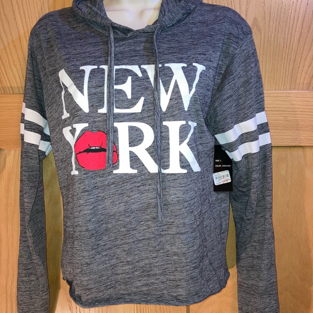 NWT On Fire, sz L, lightweight hoodie